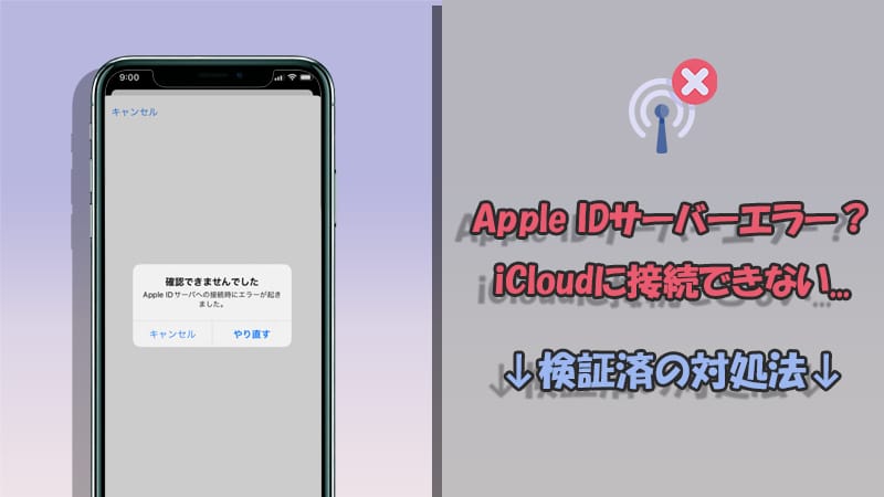 error connecting to apple id server